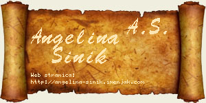 Angelina Šinik vizit kartica